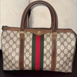 SOLD. GUCCI GG Supreme Boston Bag